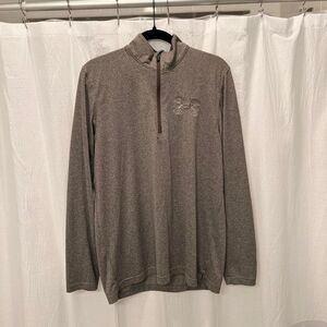 Light brown under Armour outdoors quarter zip sweatshirt